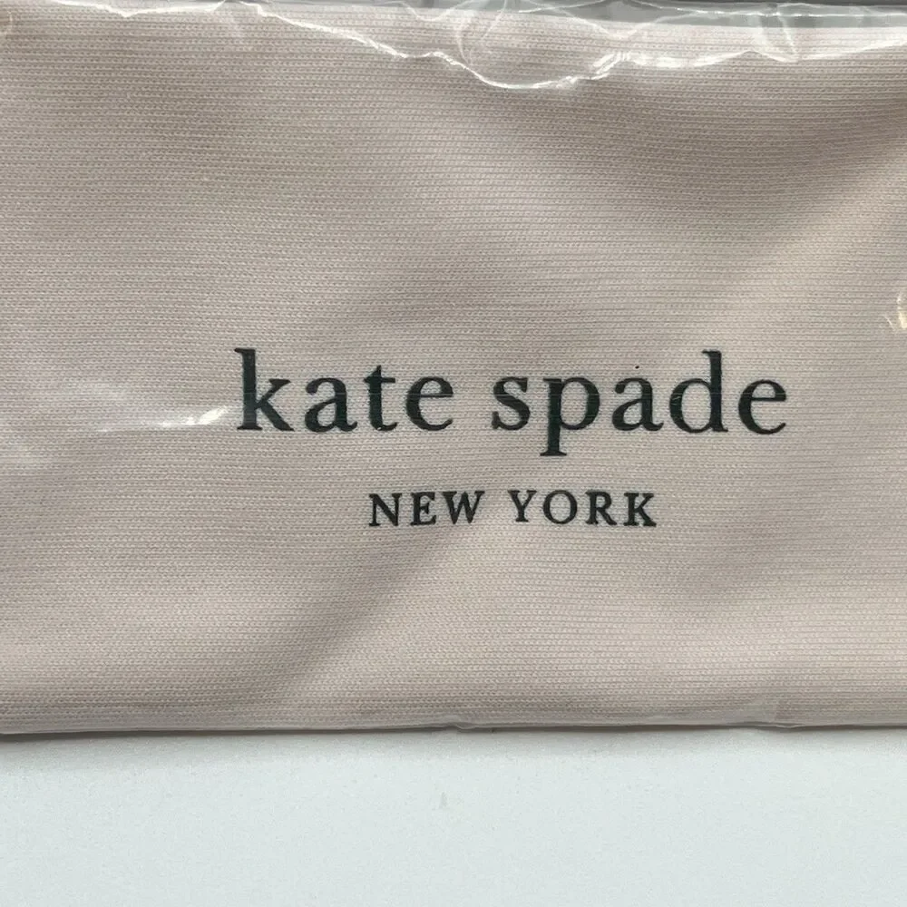 KATE SPADE NEW YORK PINK / GREEN CLAMSHELL SUNGLASSES CASE W/ CLEANING CLOTH‎